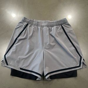 Lululemon Lined Surge Shorts 6” Grey